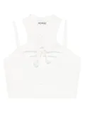 Monse halter-neck knit cropped top - Neutrals