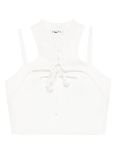 Monse halter-neck knit cropped top