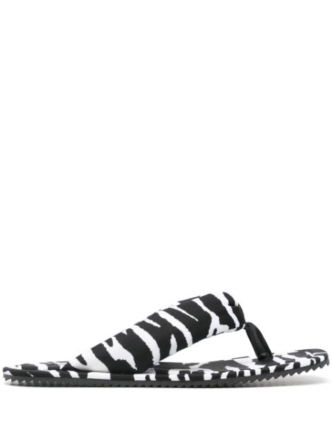 The Attico Pantoletten mit Zebra-Print