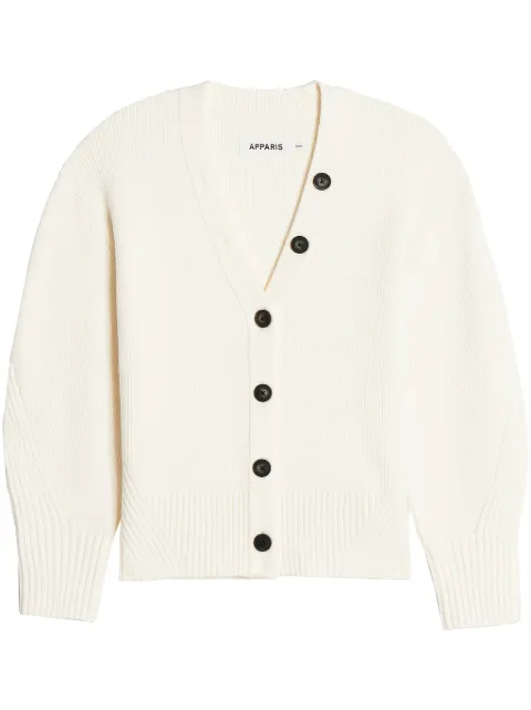 Apparis V-neck knit cardigan