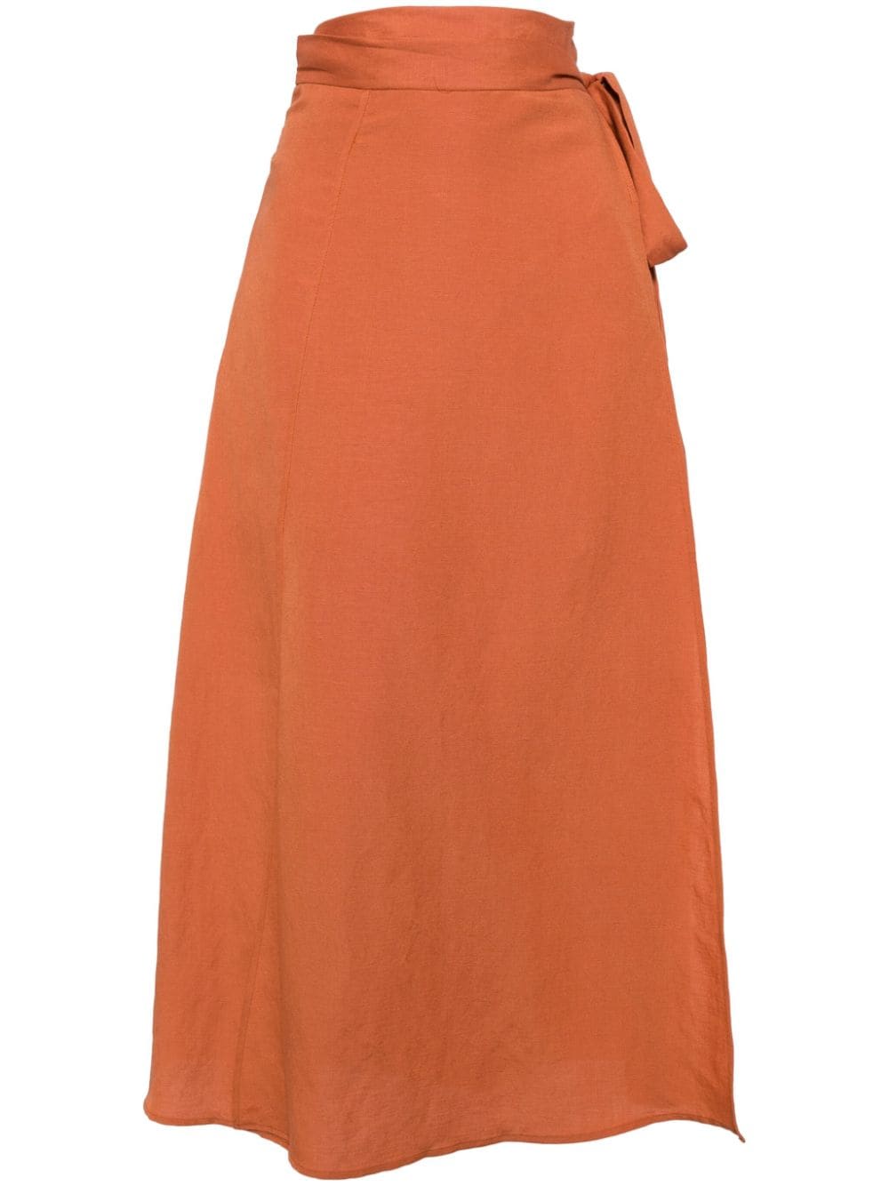 VOZ high-waisted wrap maxi skirt Oranje