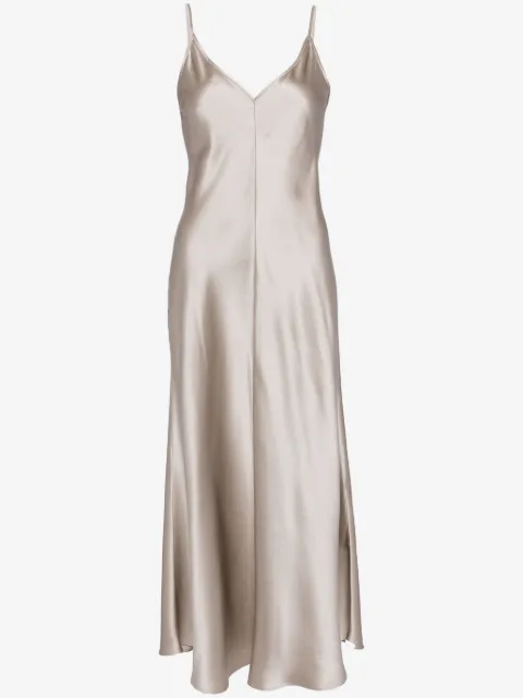VOZ V-neck slip silk dress