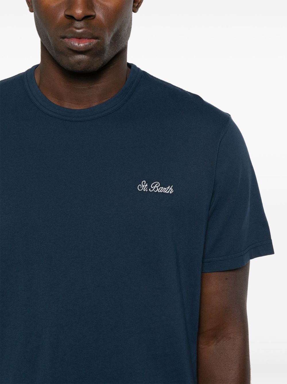 MC2 Saint Barth T-shirt met geborduurd logo Blauw