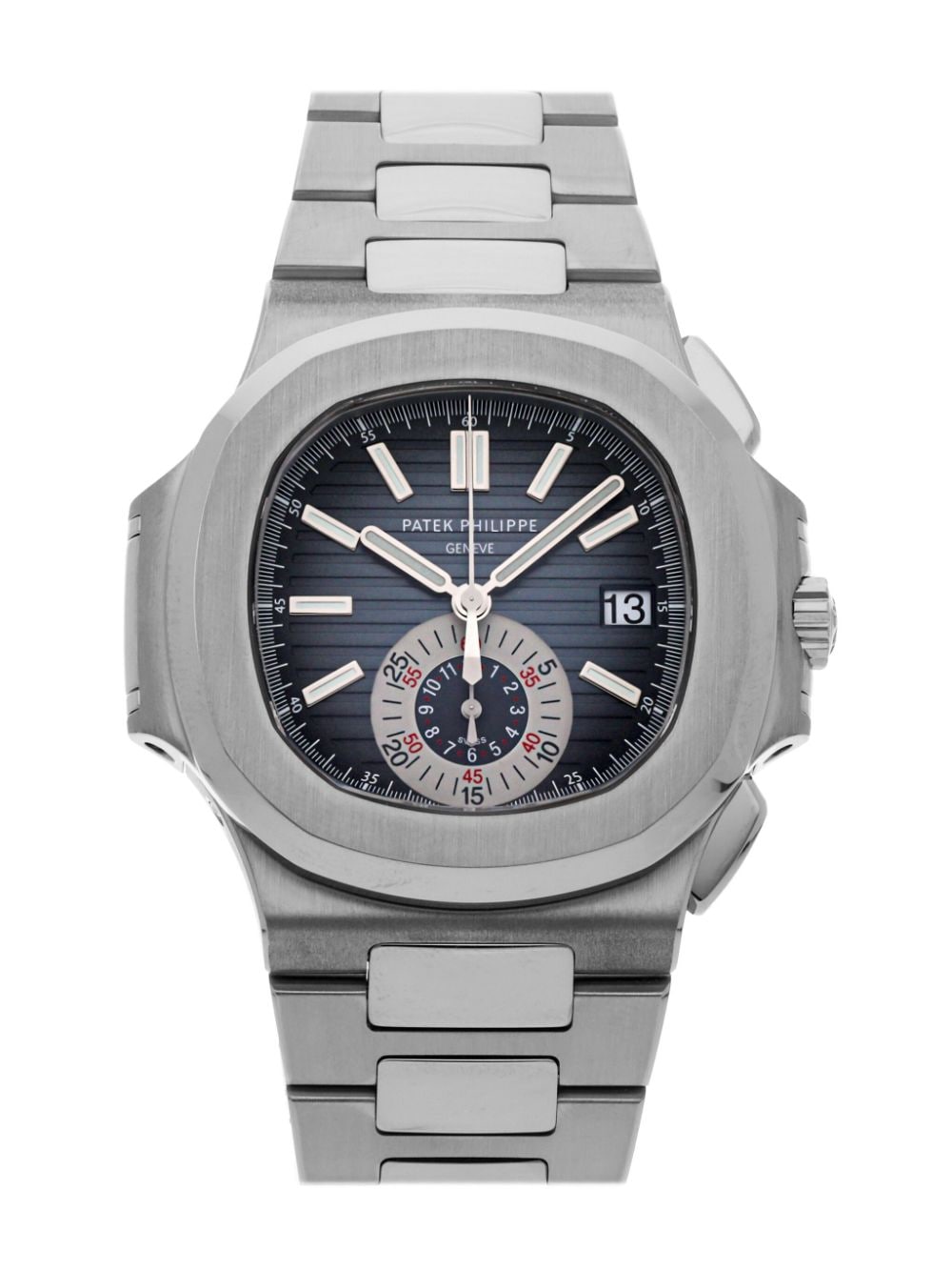 Pre-owned Patek Philippe  Nautilus Chronograph 40mm In Blue