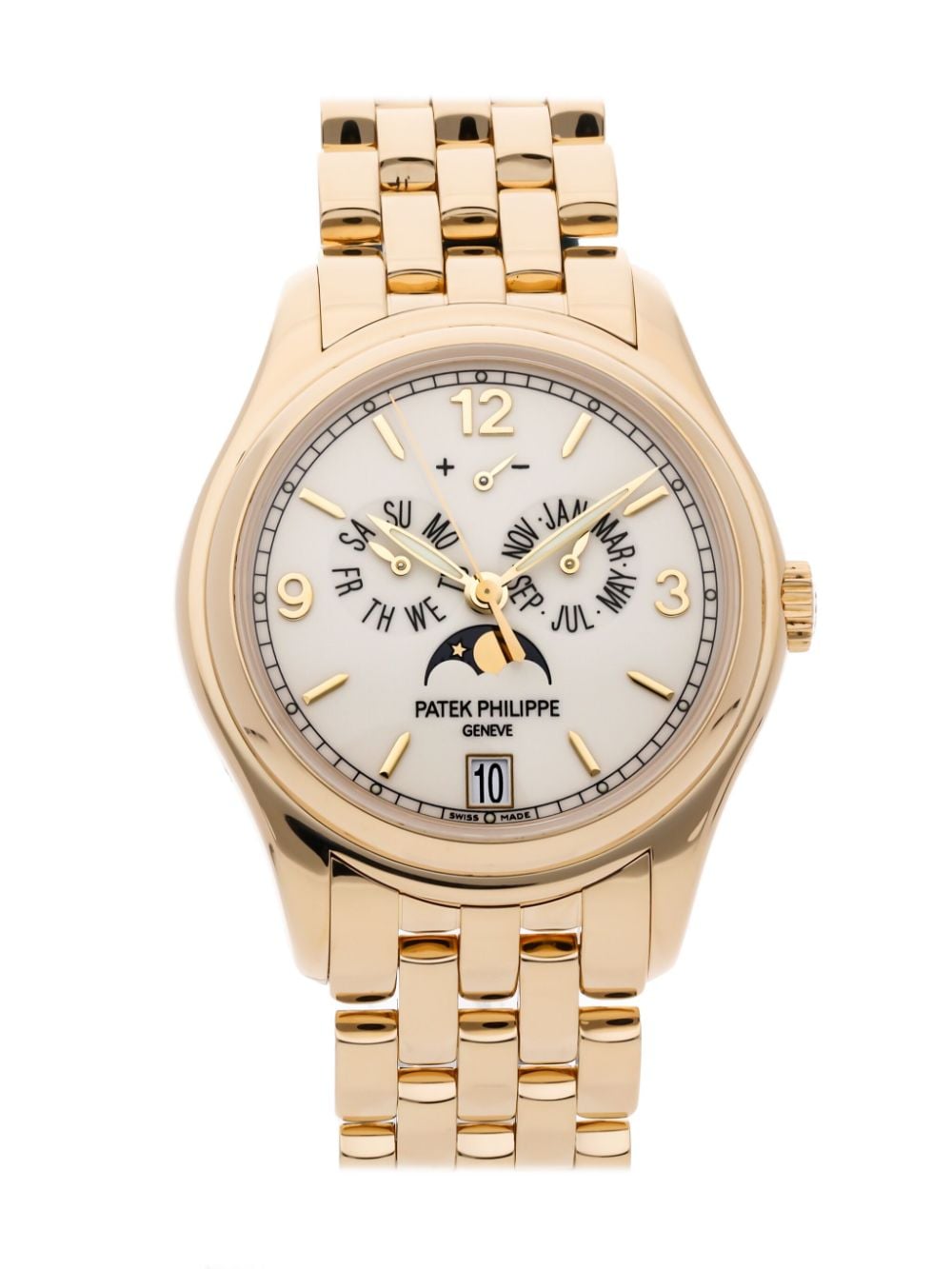 Pre-owned Patek Philippe 2007  Complications Annual Calendar 39mm In White