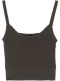 Forme D'expression cotton knitted crop top - Grey