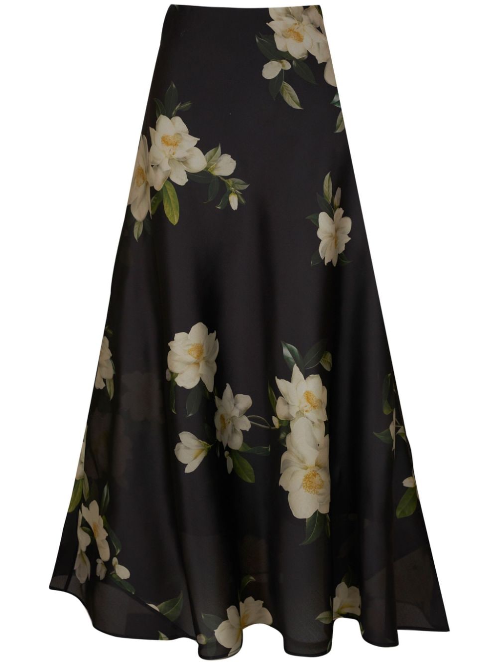 Image 1 of ZIMMERMANN Harmony silk midi skirt