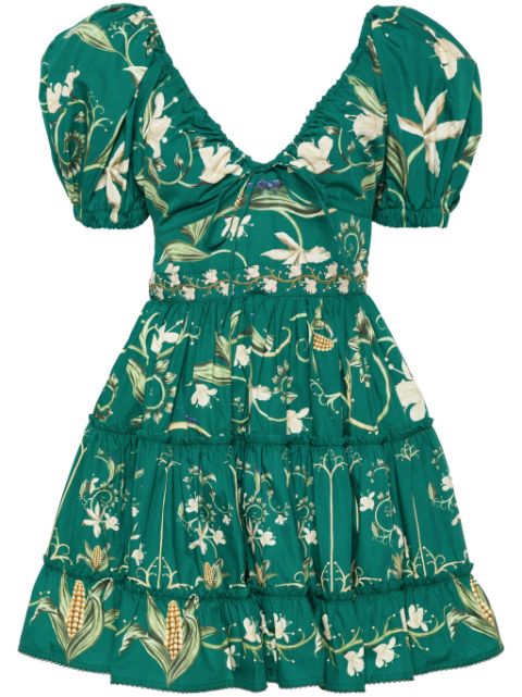 Agua By Agua Bendita Manzanilla Esmeralda floral-print dress