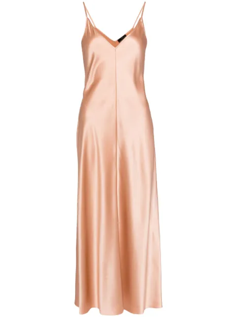 VOZ V-neck slip silk dress