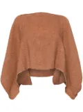 VOZ cropped cotton cape - Brown