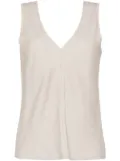 VOZ V-neck seam-detailing top - Neutrals