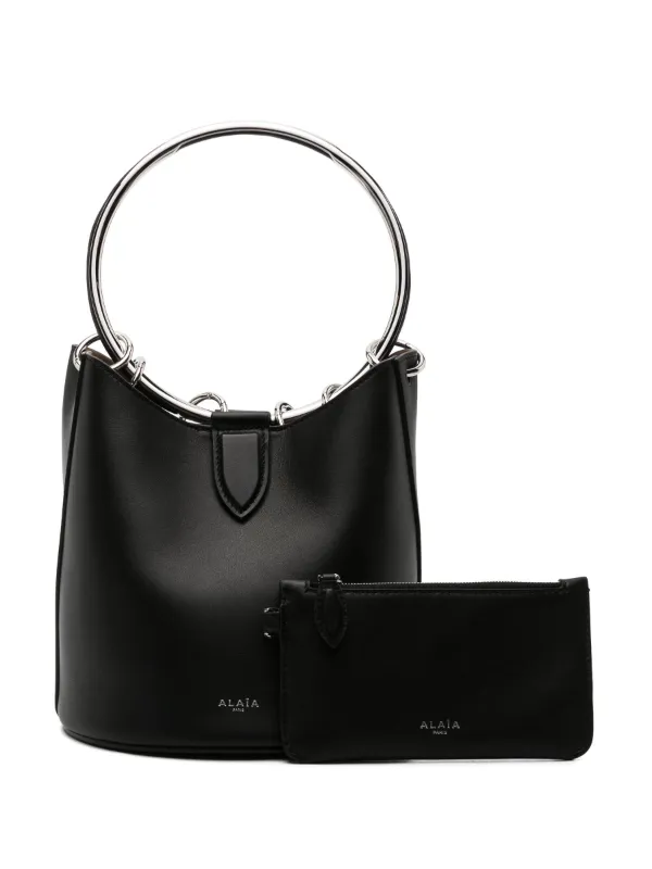 ショルダーバッグ・ポシェット Alaia Alaia Ring Mini Bucket Bag ALAIA Mini Ring Fringe Bucket Bag in Leather - Bergdorf Goodman