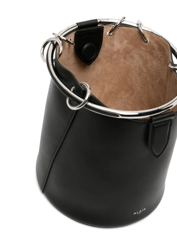 ALAIA ◆ RING MEDIUM BUCKET BAG Alaïa | Ring medium black leather bucket bag | Savannahs