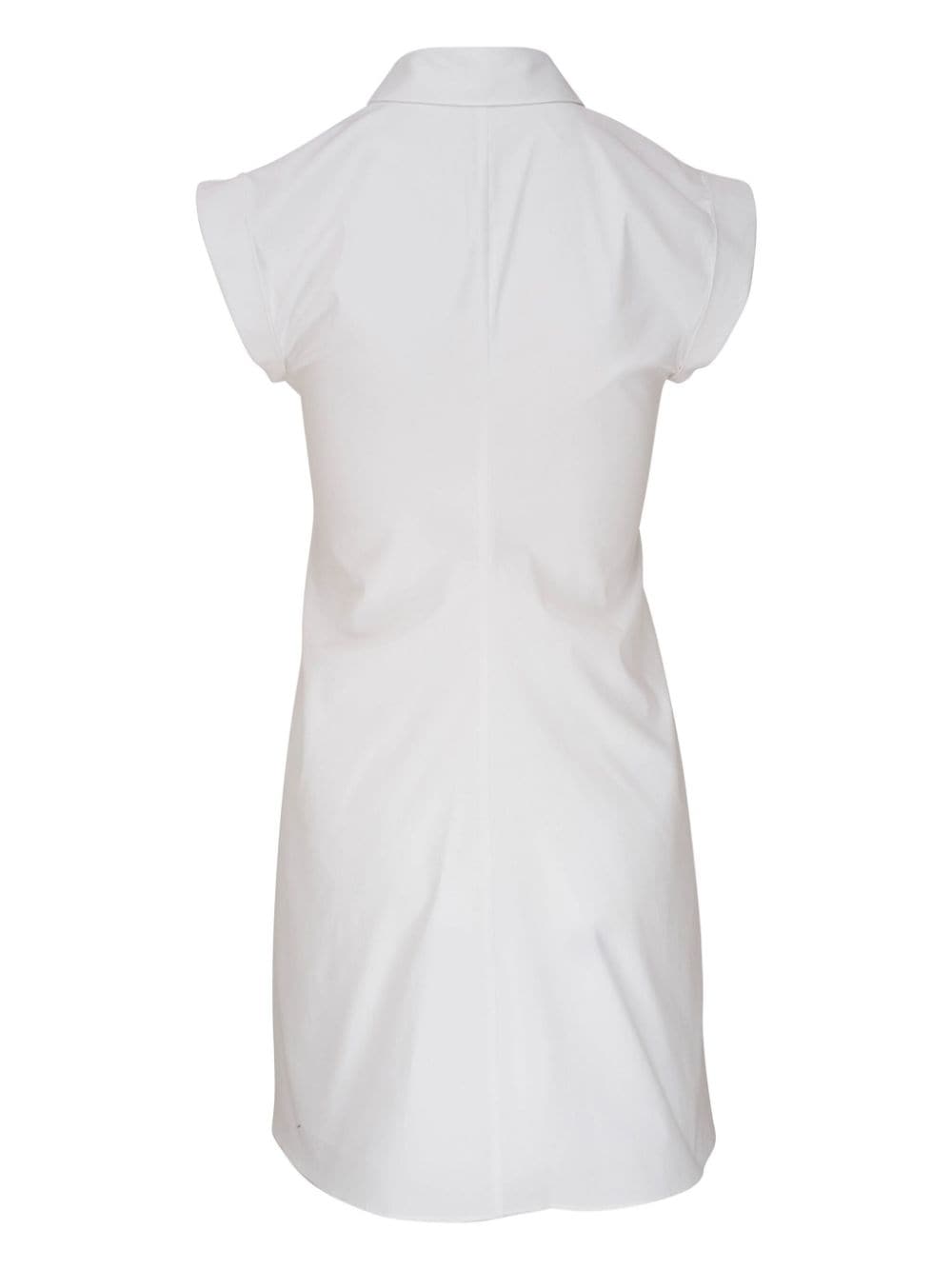 Shop Veronica Beard Cap-sleeve Gathered Shirtdress In White