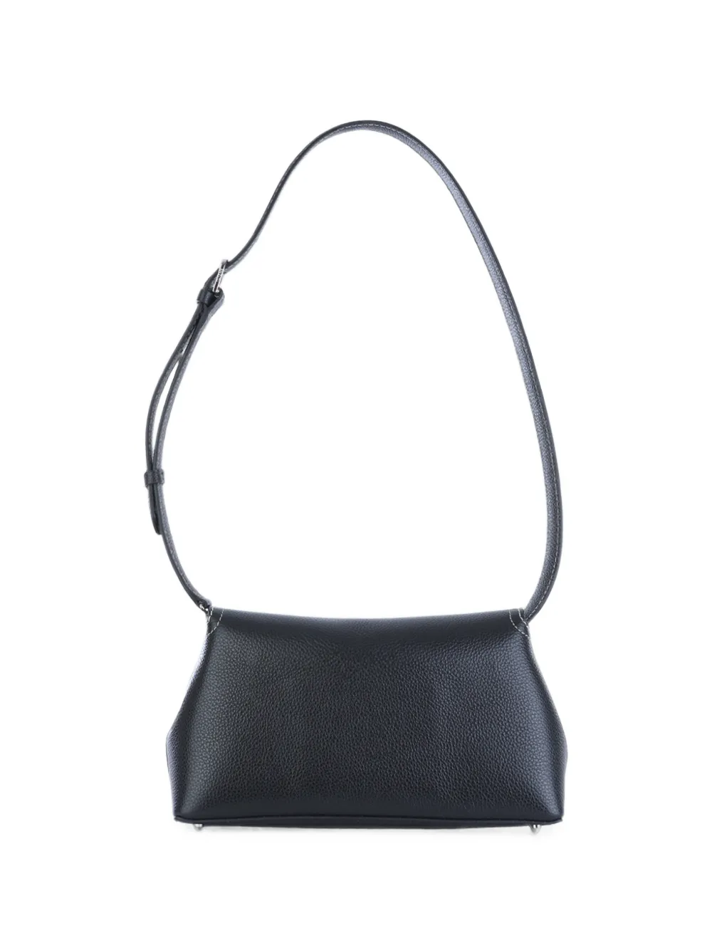TOTEME T-Lock clutch van bewerkt leer Zwart