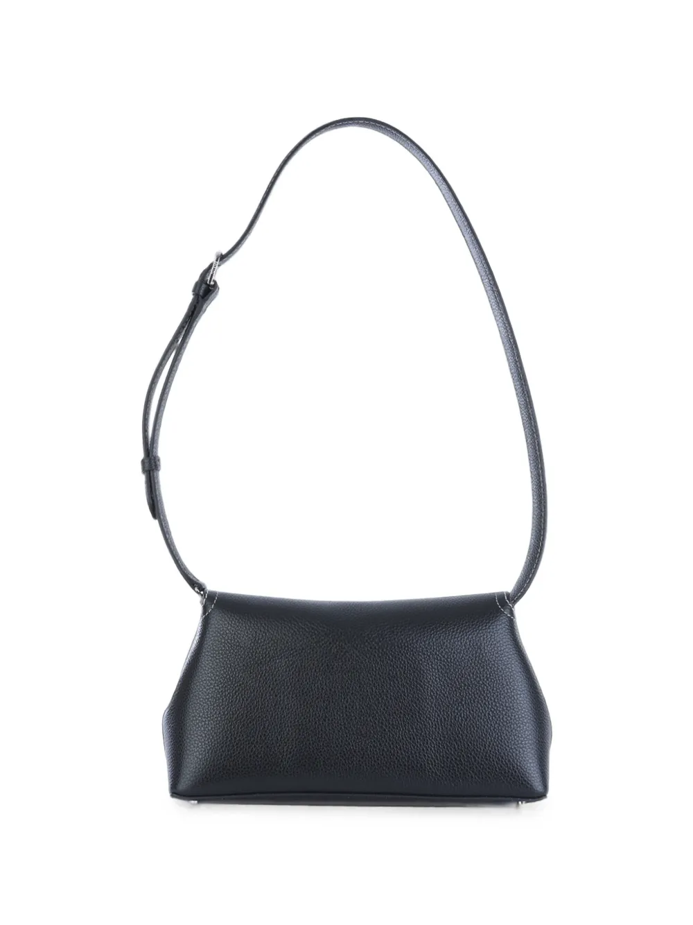 TOTEME T-Lock clutch van bewerkt leer Zwart
