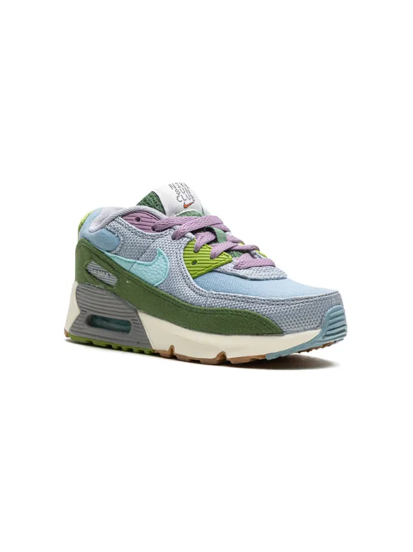 Nike Kids Tenis Air Max 90 SE Sun Club Worn Blue Treeline Azul FARFETCH MX