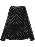 Undercover polka-dot layered blouse - Black