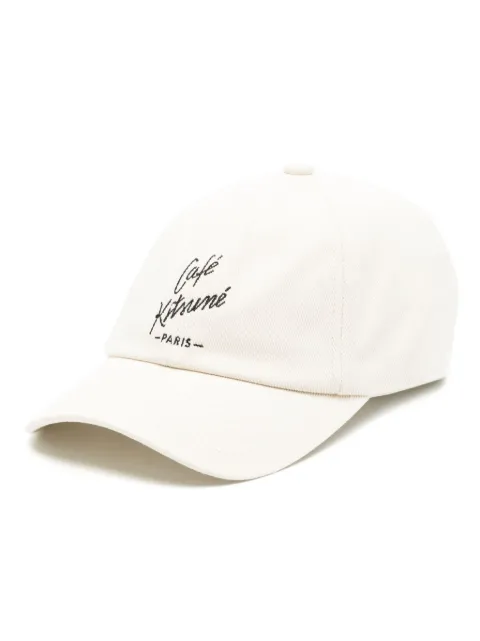 CAFÉ KITSUNÉ logo-embroidered cotton baseball cap