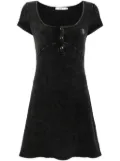 b+ab logo-appliqué ribbed minidress - Black
