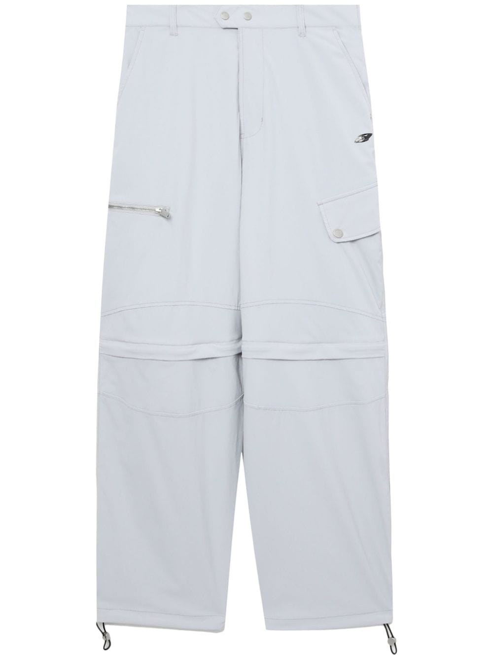 Shop Five Cm Wide-leg Cargo Pants In Grey