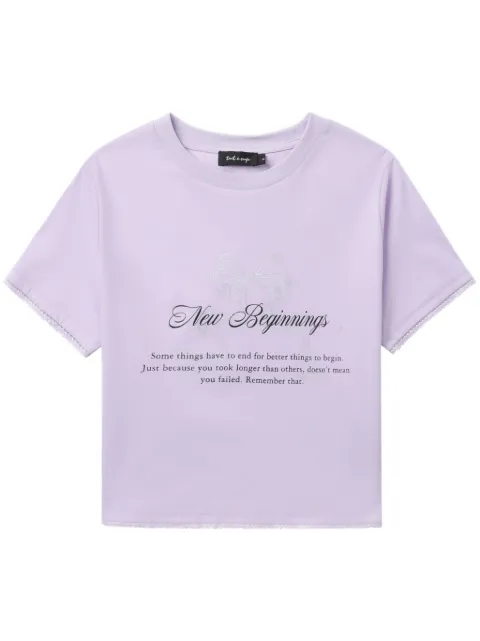 tout a coup slogan-print cotton T-shirt