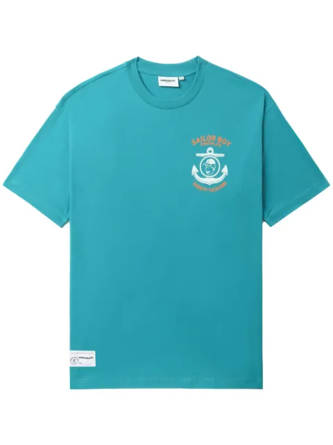 CHOCOOLATE anchor-print cotton T-shirt