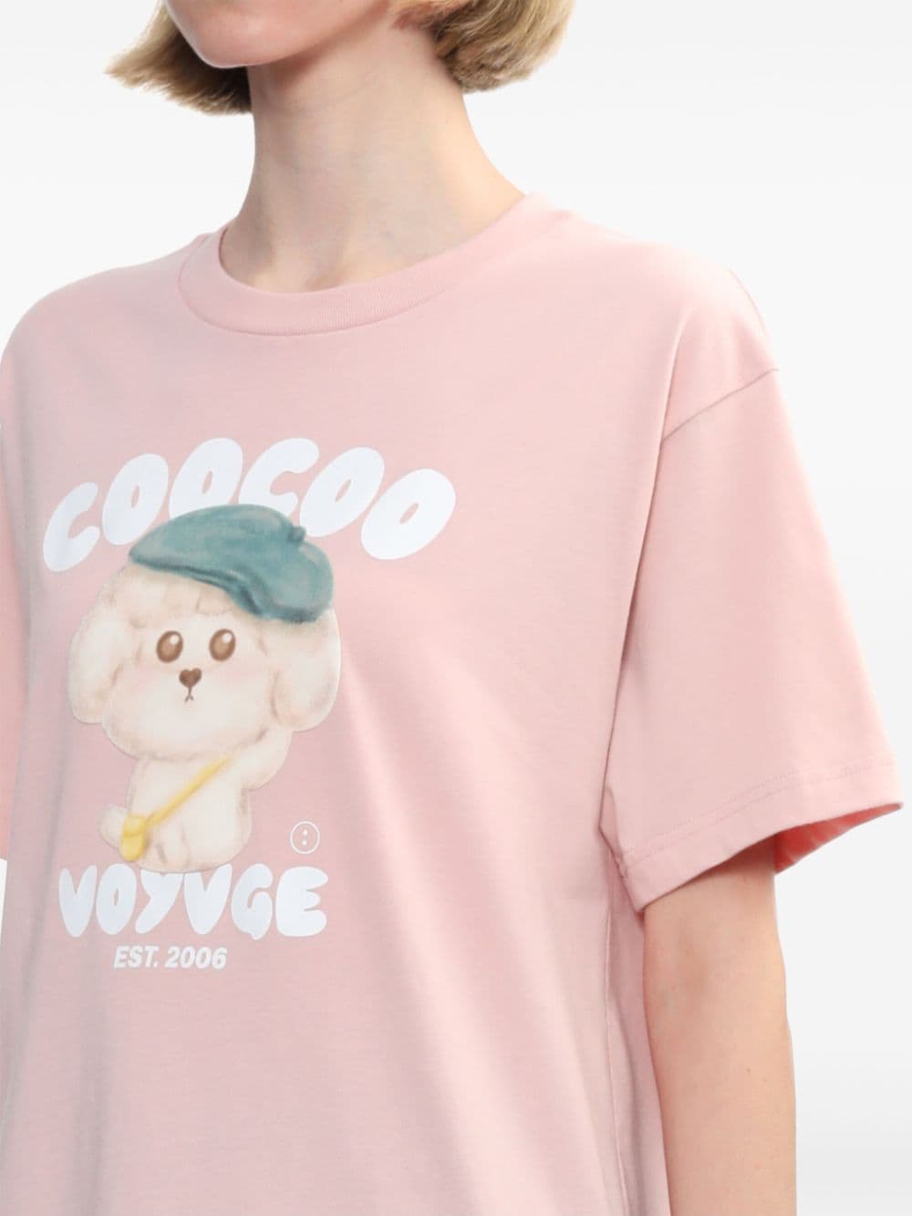 Shop Chocoolate Graphic-print Cotton T-shirt In Pink