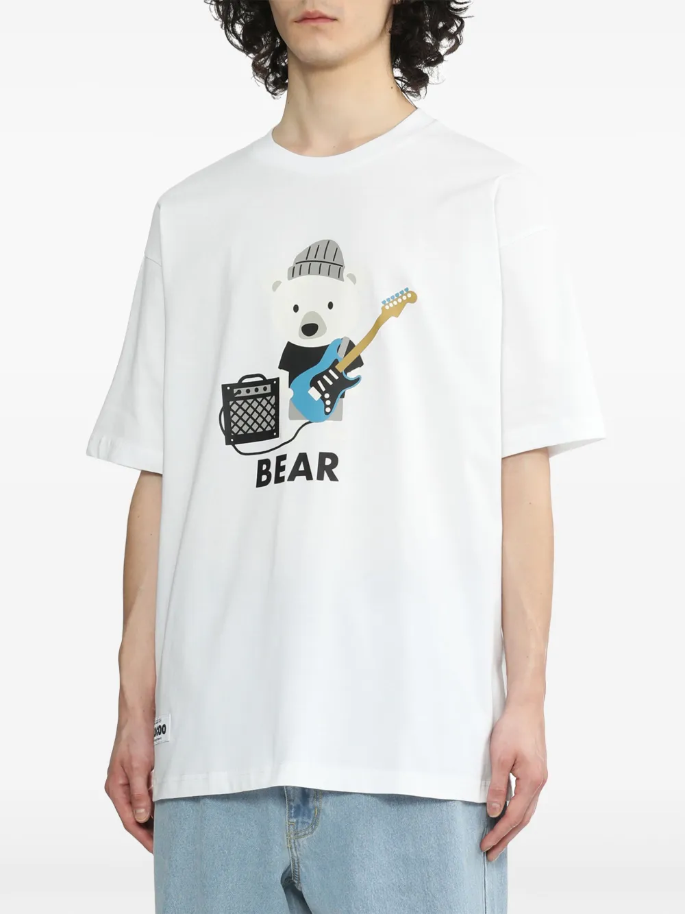 Shop Chocoolate Bear-print Cotton T-shirt In White