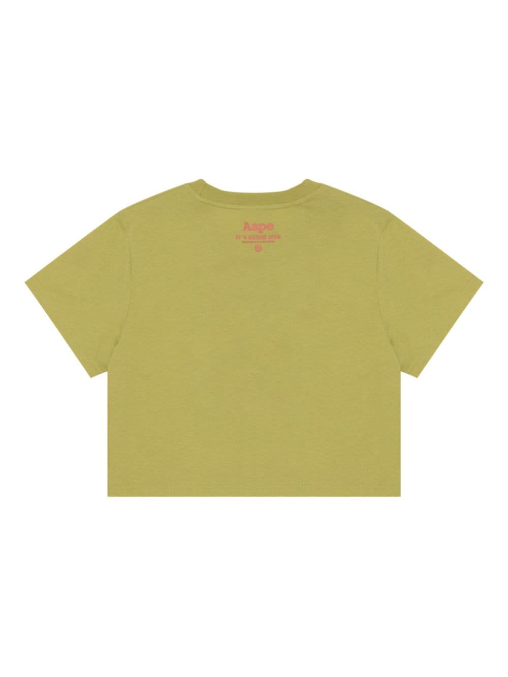 Shop Aape By A Bathing Ape Graphic-print Cotton T-shirt In Green