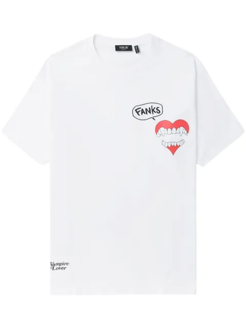 FIVE CM fang-print cotton T-shirt