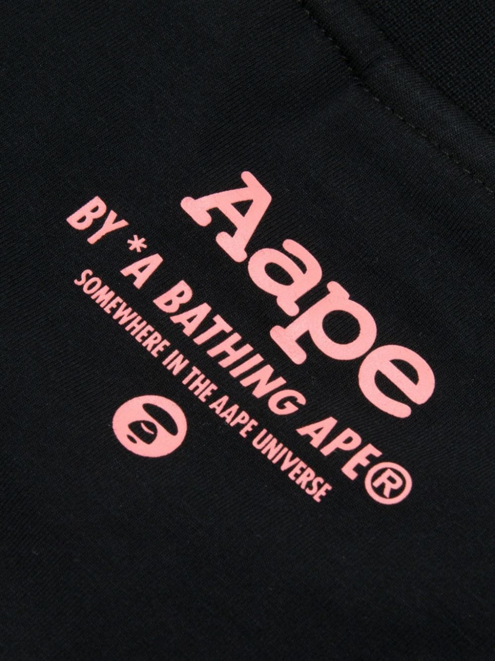 AAPE BY *A BATHING APE Katoenen T-shirt met grafische print Zwart