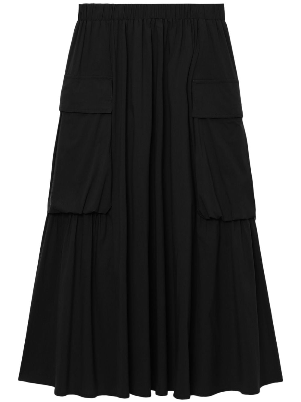 Tout A Coup Cargo-pocket Midi Skirt In Black