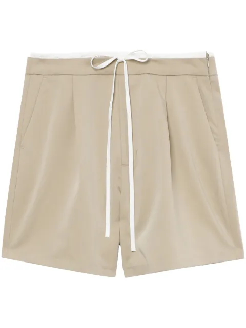 tout a coup drawstring pleated shorts