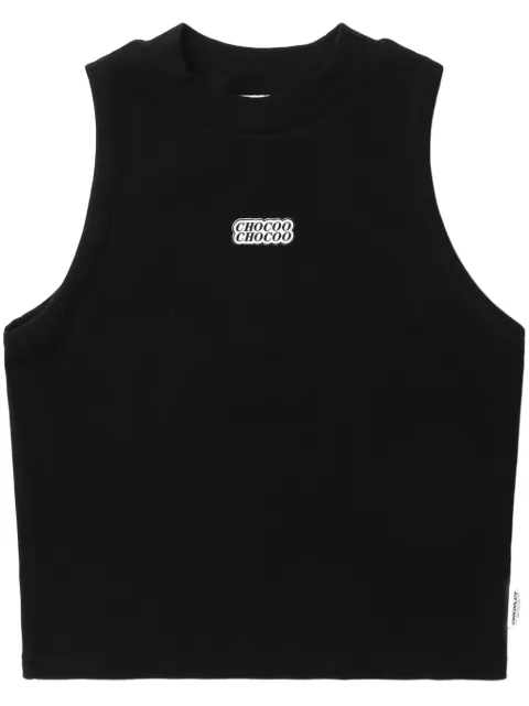 CHOCOOLATE logo-print cropped vest