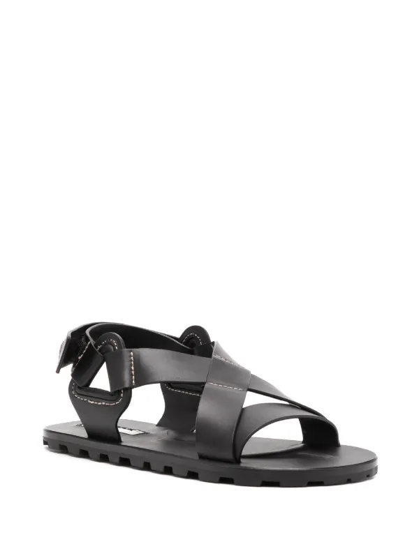 H*o様 Jil Sander クロスストラップ レザーサンダル Jil Sander クロスストラップ レザーサンダル | ブラック