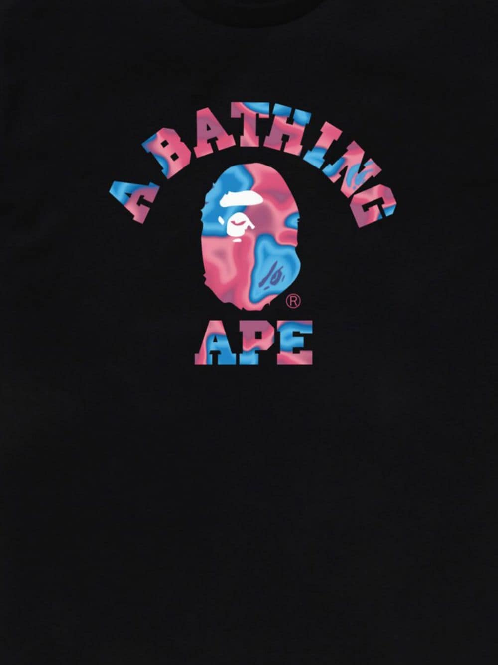 A BATHING APE Katoenen T-shirt met logoprint Zwart