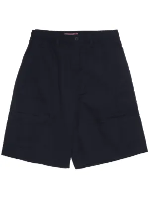 Raf Simons high-waisted Cotton Shorts | Black | FARFETCH