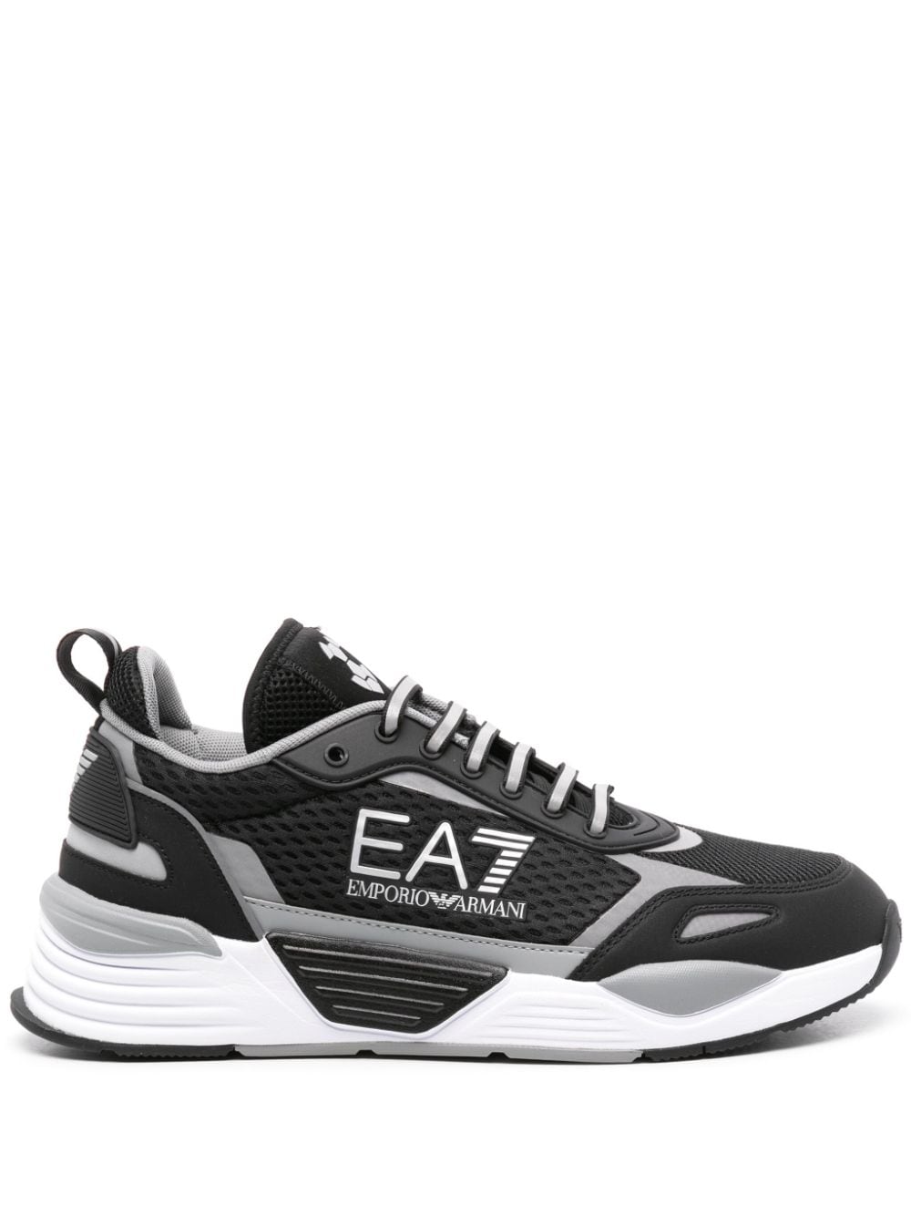 Ea7 Ace Runner Chunky Sneakers In Black