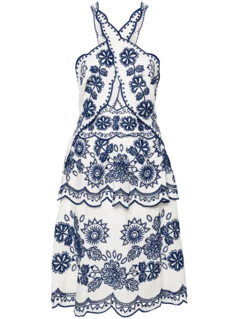 FARM Rio broderie-anglaise sleeveless minidress
