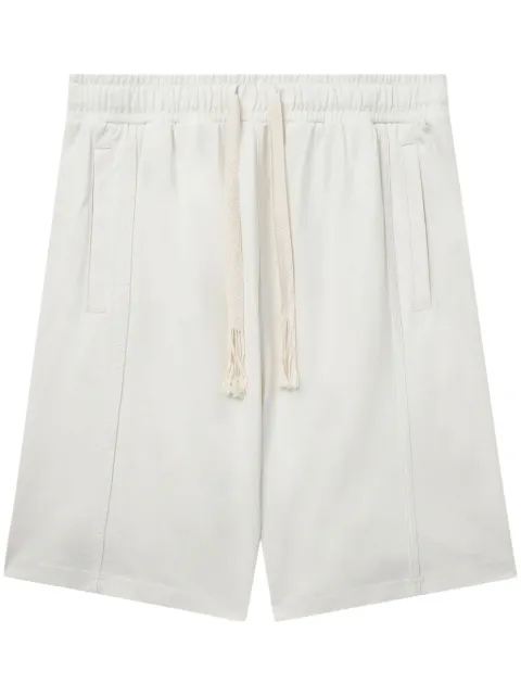 FIVE CM slogan-embroidered cotton shorts 