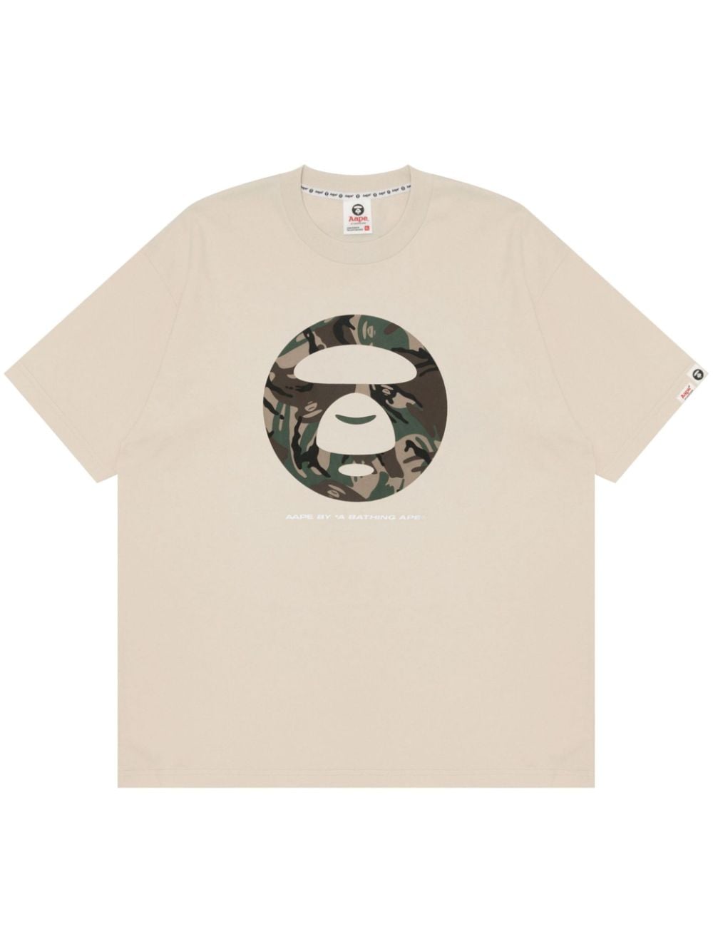 Aape By A Bathing Ape Logo-print Cotton T-shirt In Neutrals