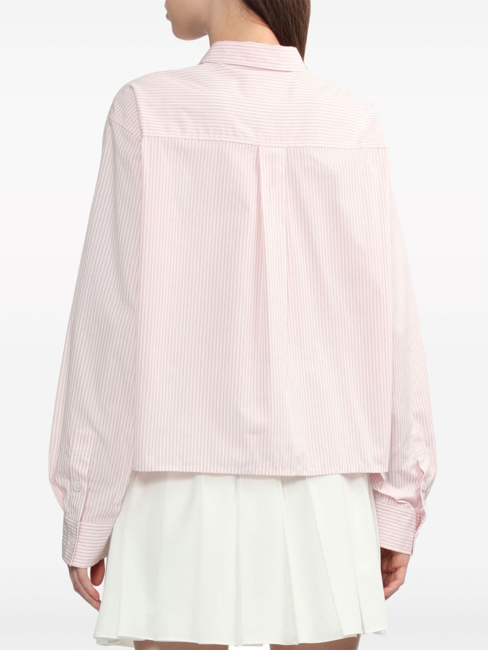 Shop Chocoolate Pinstripe Cotton Shirt In Pink