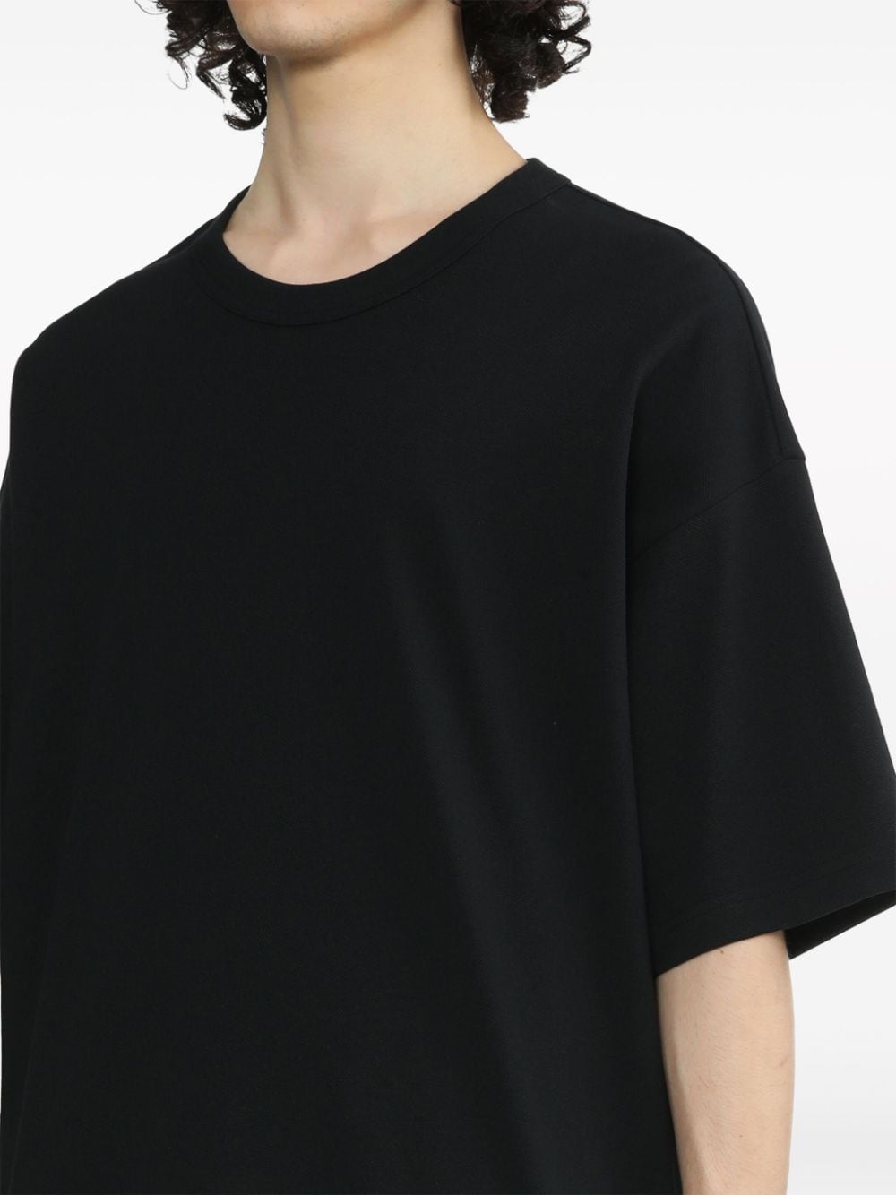 Shop Chocoolate Logo-patch Cotton T-shirt In Black