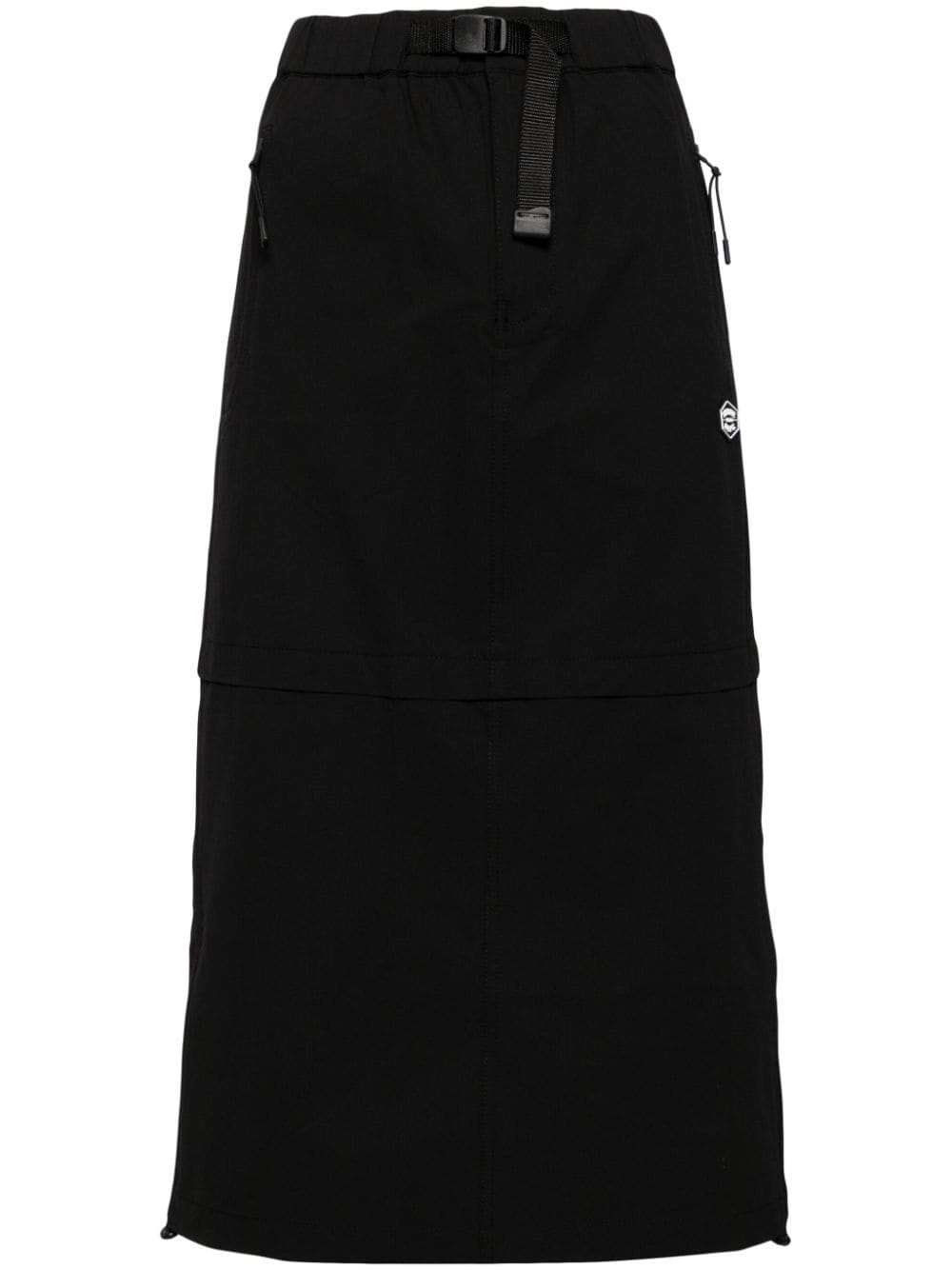 Chocoolate Elasticated-waist Midi Skirt In Black