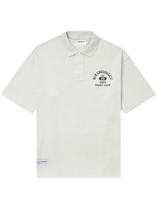 Polo en coton à logo imprimé - CHOCOOLATE - Modalova
