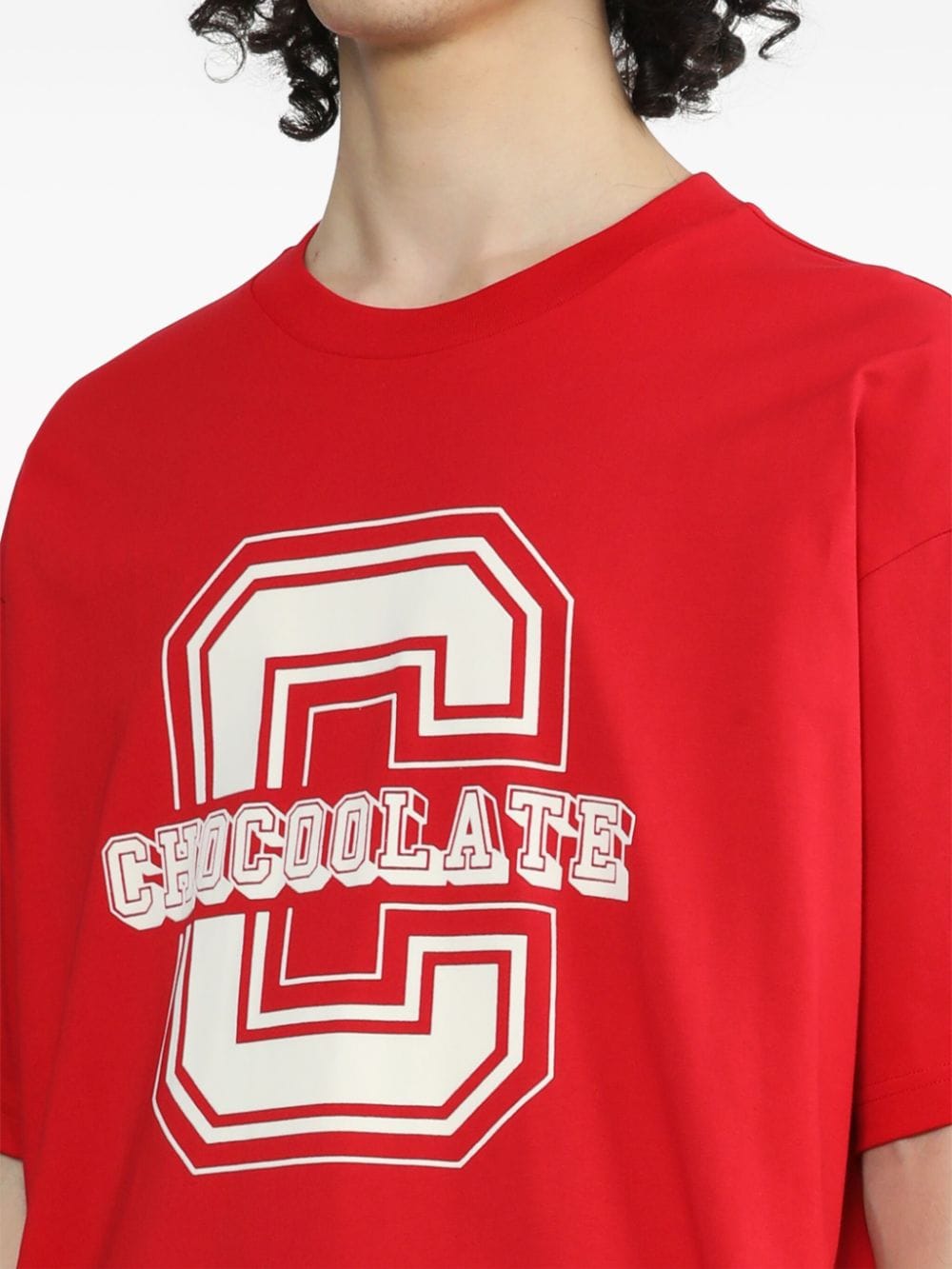 Shop Chocoolate Logo-print Cotton T-shirt In Red
