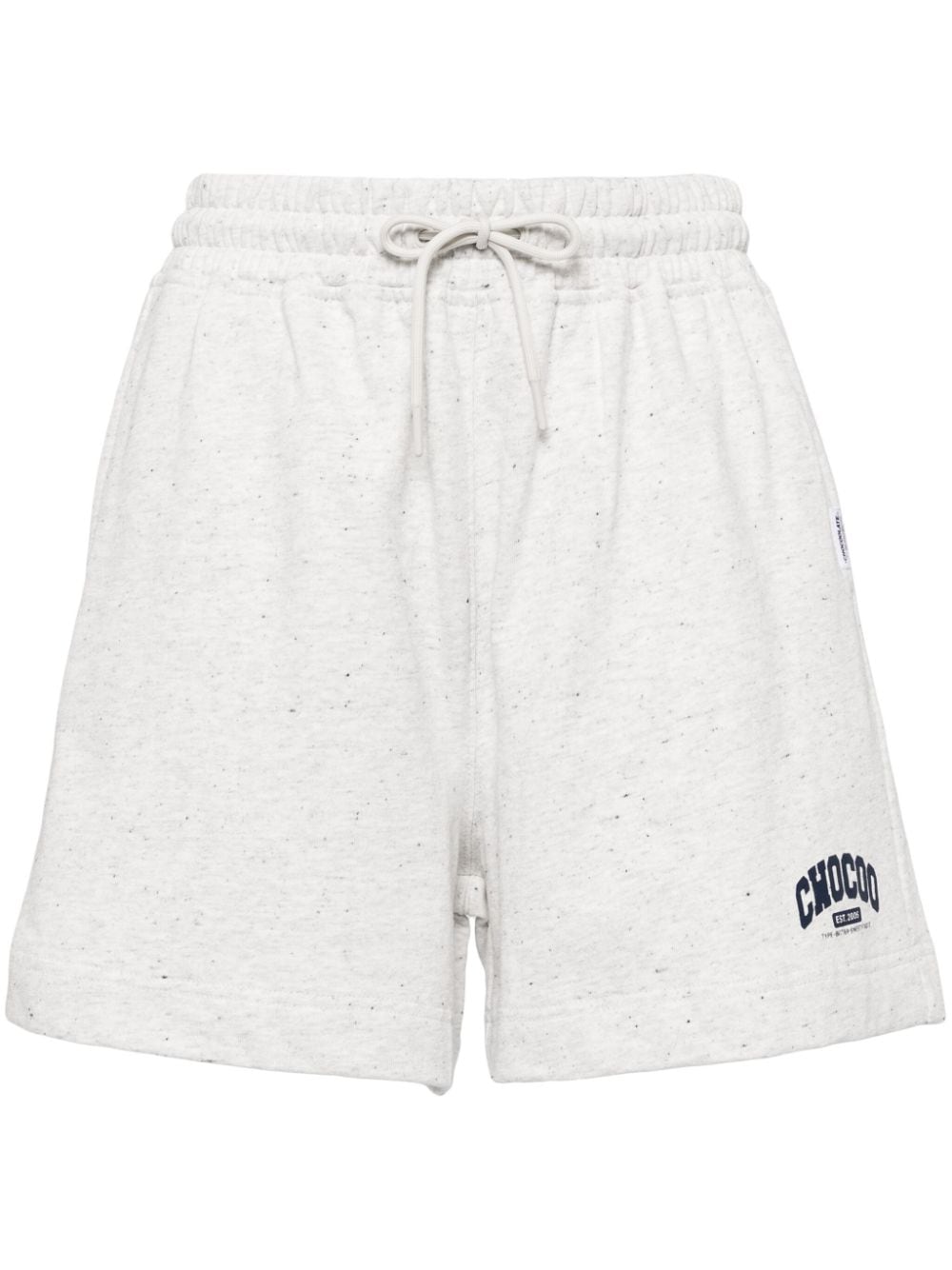 Chocoolate Logo Lettering Cotton Shorts In Gray