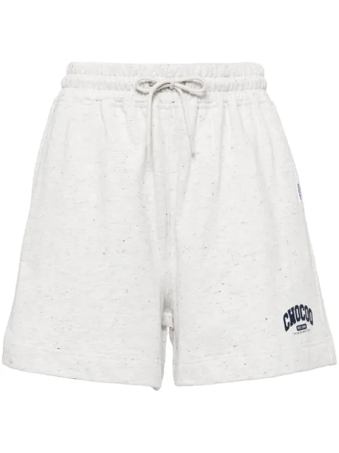 CHOCOOLATE logo lettering cotton shorts