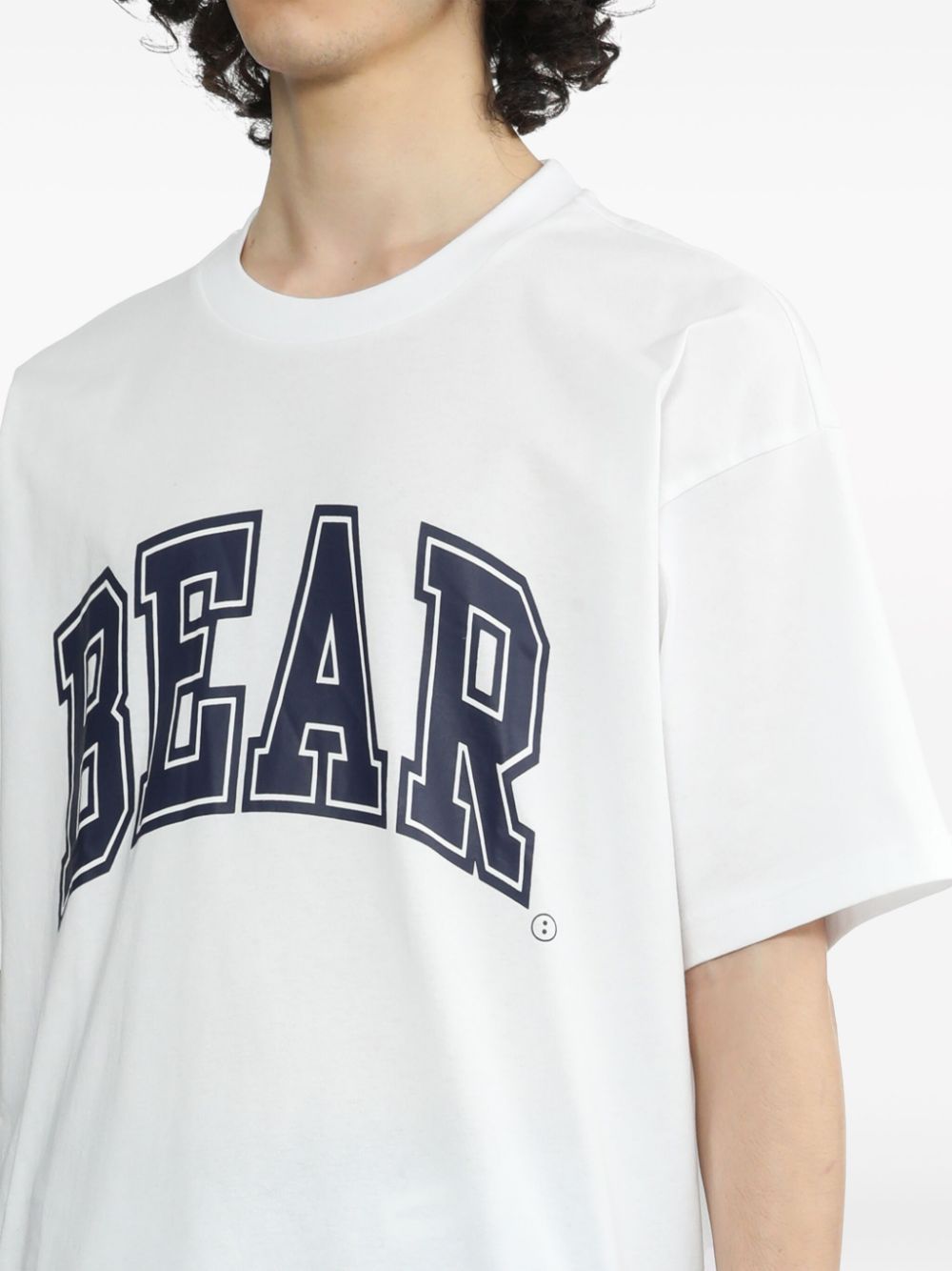 Shop Chocoolate Bear-print Cotton T-shirt In White